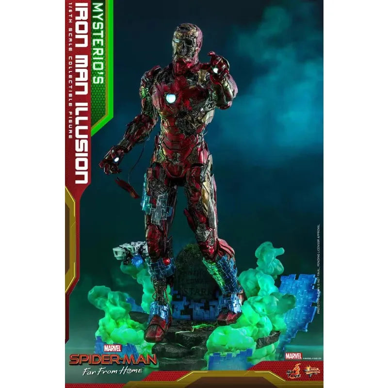 Original Hot Toys MARVEL MMS580 Mysterio's Iron Man Illusion Spider-Man Far From Home Anime Figure Toys Models Collection