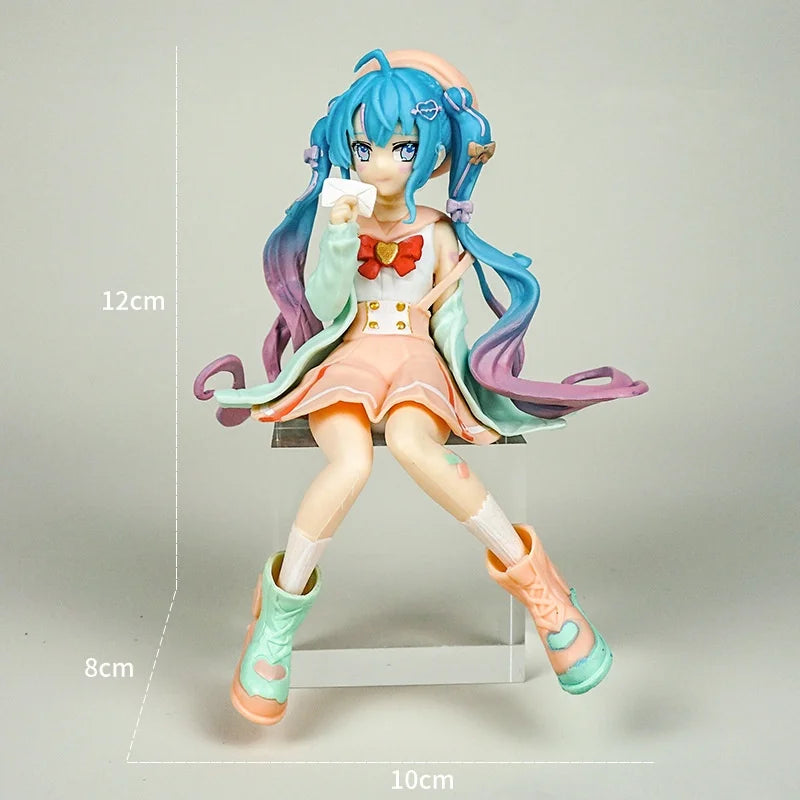 New Japanese Anime sakura miku Figure Sexy Character Ornaments  chair Kawai Car Decoration Collectible Model  Birthday Gift