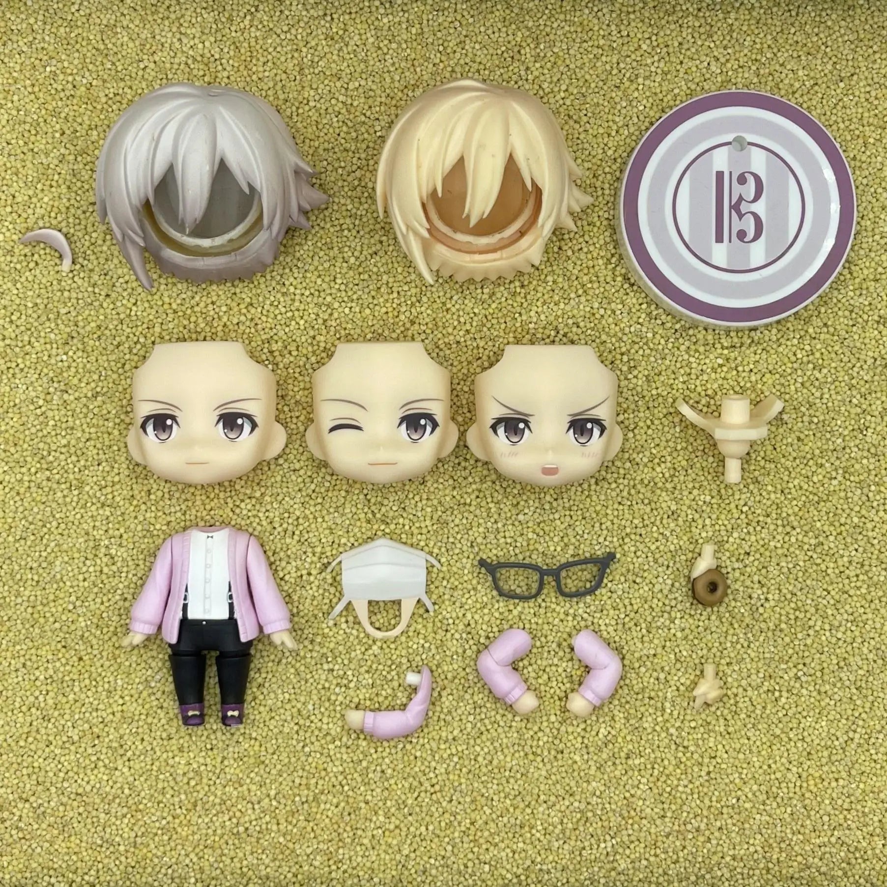 pawa GSC Clay Man Face doll face hair doll accessories