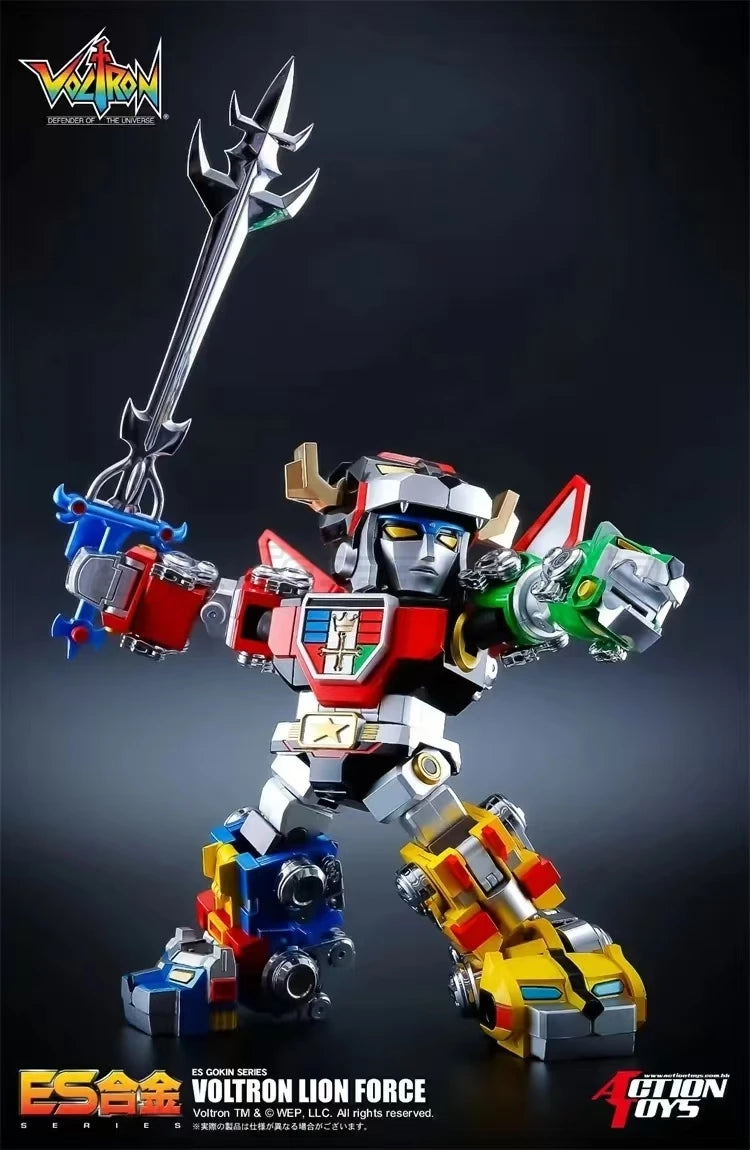 【MT】Action Toys ES Alloy Voltron Lion Force War God King Model Toy Mecha