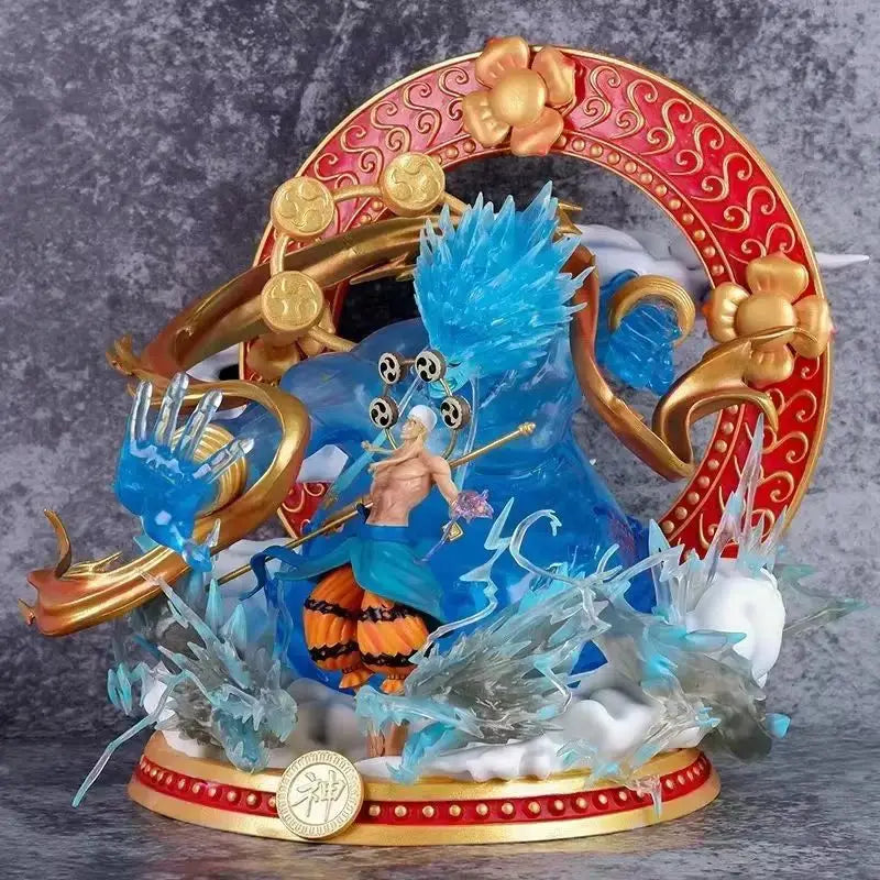 30cm One Piece Anime Figurethor Enel Gk Figurine Oversized Manga Statue Action Model Toys Figure Collectible Ornaments Kid Gifts