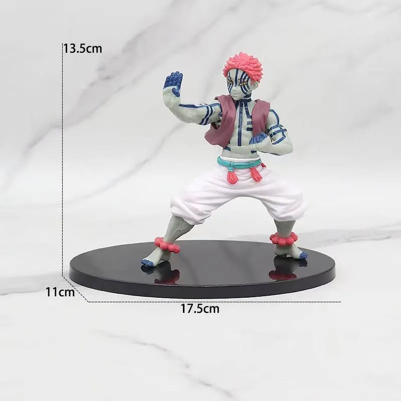 Anime Demon Slayer Figure Model Toy Juuni Kitsuki Akaza Battle Figure Doll Desktop Decoration Collection Gifts