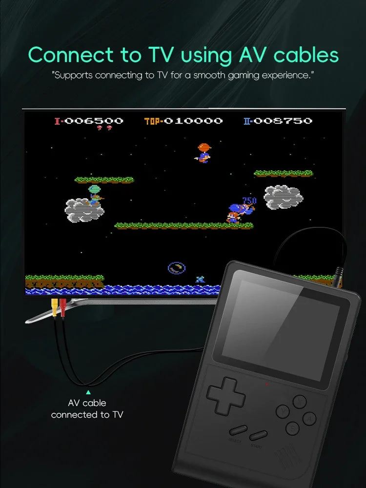 Portable Retro Mini Handheld Game Console with NES/SNES/GBA Emulators - Ideal GB300 Gift for Kids