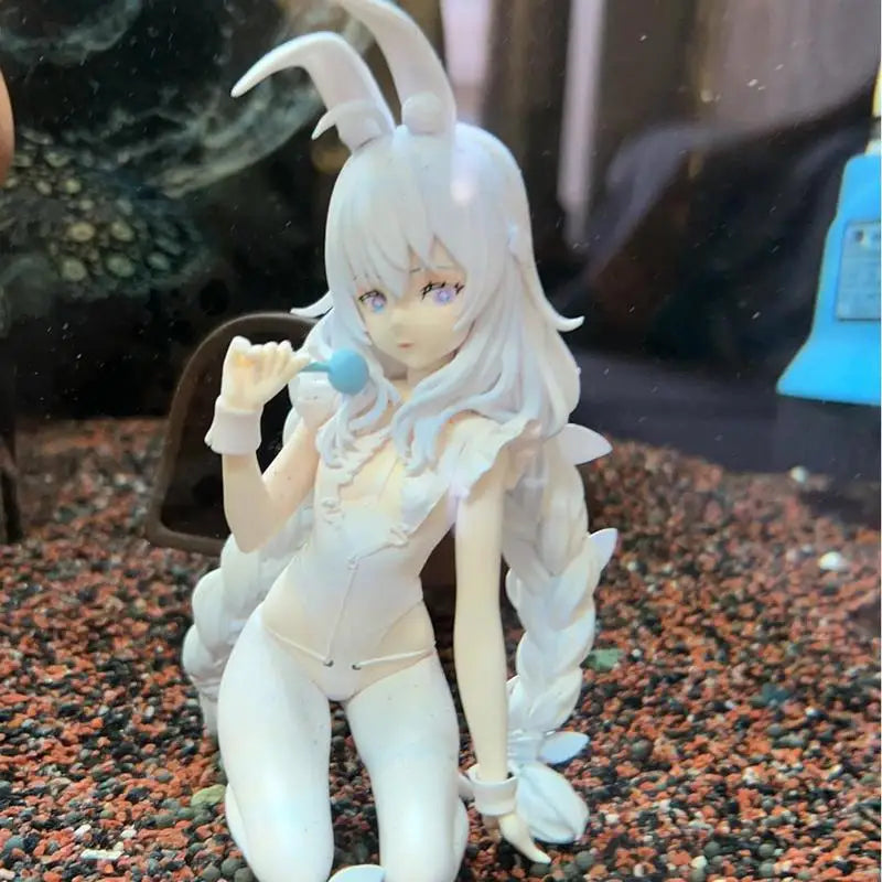 Anime-Spiel Azur Lane MNF Le Malin Figur Lazy White Rabbit Dress Up kniende Position Modell Spielzeug Geschenk Actionfigur