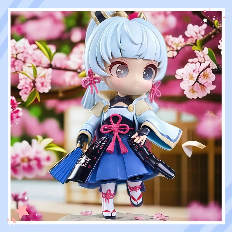 Ninety Seven Studio Kamisato Ayaka Q Style Cute Chibi Anime Figure PC Case Decoration Car Dashboard Ornament Gift For Anime Fans