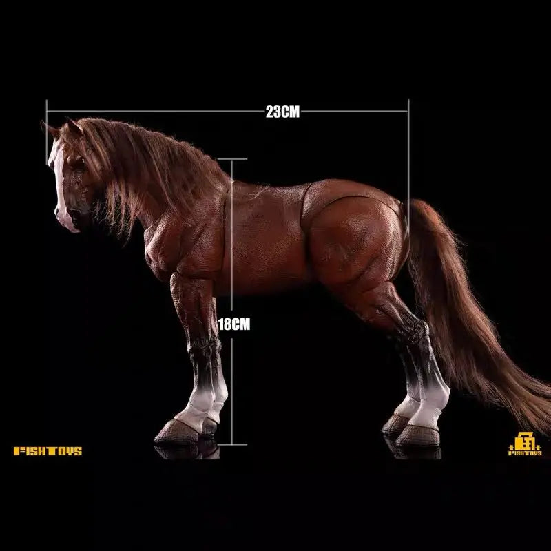 In Stock Authentic Fish Toys 1/12 Wasteland Series Basic Piebald Horse Mount Articulated Action Figure Animal Toy