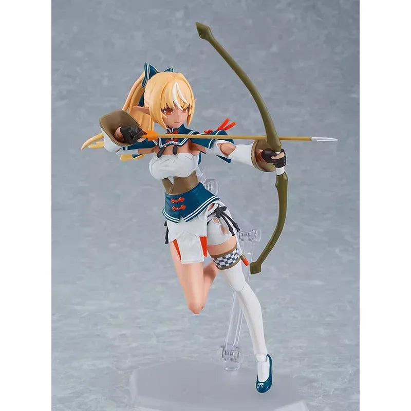 In Stock GSC Max Factory Original Figma 552 Hololive Shiranui Flare Anime Action Figure Toys for Boys Girls Kids Children Gifts