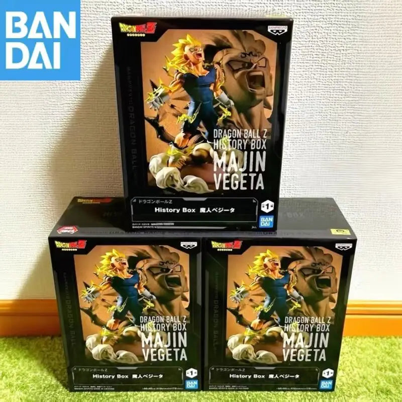 Genuine Original BANDAI Banpresto Dragon Ball Z History Box Majin Vegeta PVC Collectible Anime Figure Action Model Toy Gifts