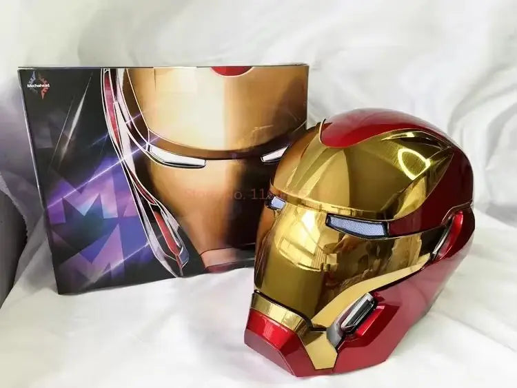 2025  Iron Man Mk5/Mk50 Figures Wearable Voice-Activated Deformation Helmet Around Marvel Animation Derivatives Model Toy Gift