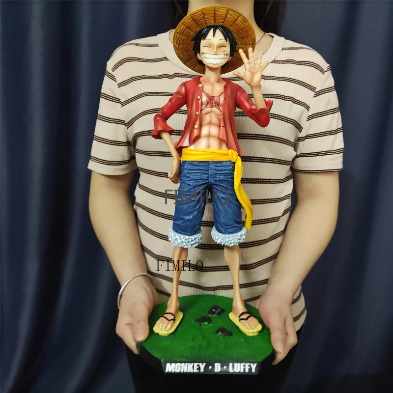 41 cm große One Piece Luffy Actionfigur Monkey D. Luffy Figur Gear 4 Großes Handmodell PVC-Sammlerstück Peripheriegeräte Statue Ornament Spielzeug