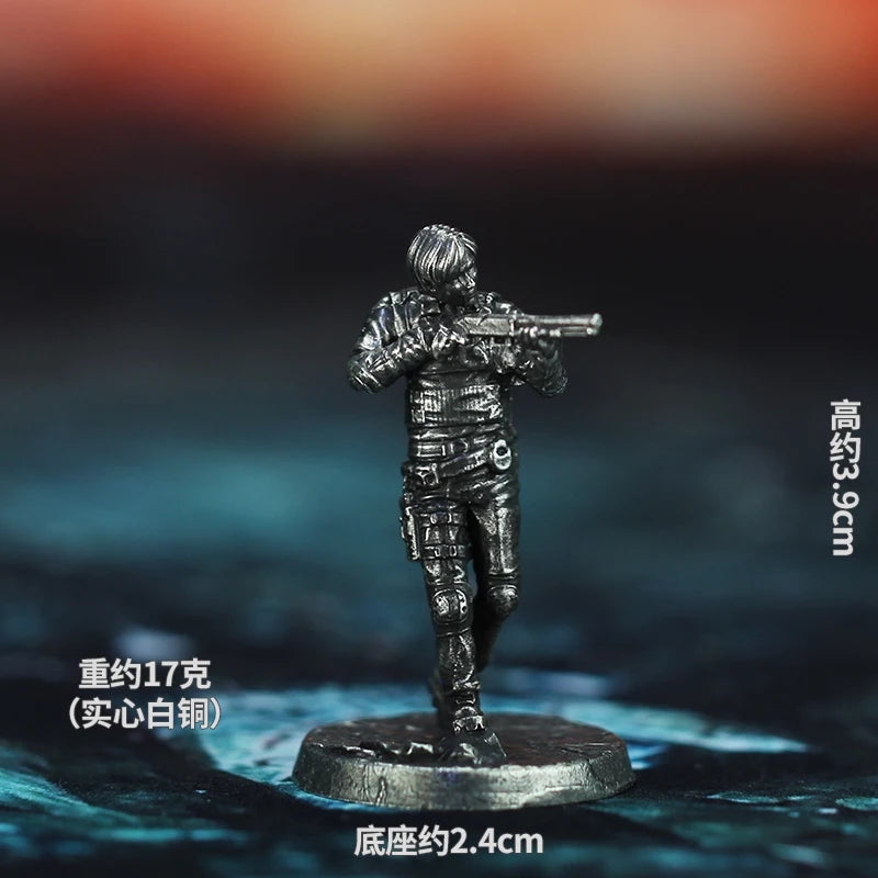Metall Kupfernickel Resident Evil Soldat Modell Actionfiguren Brettspiel Stück Statischer Zustand Miniatur Ornament Zubehör Spielzeug