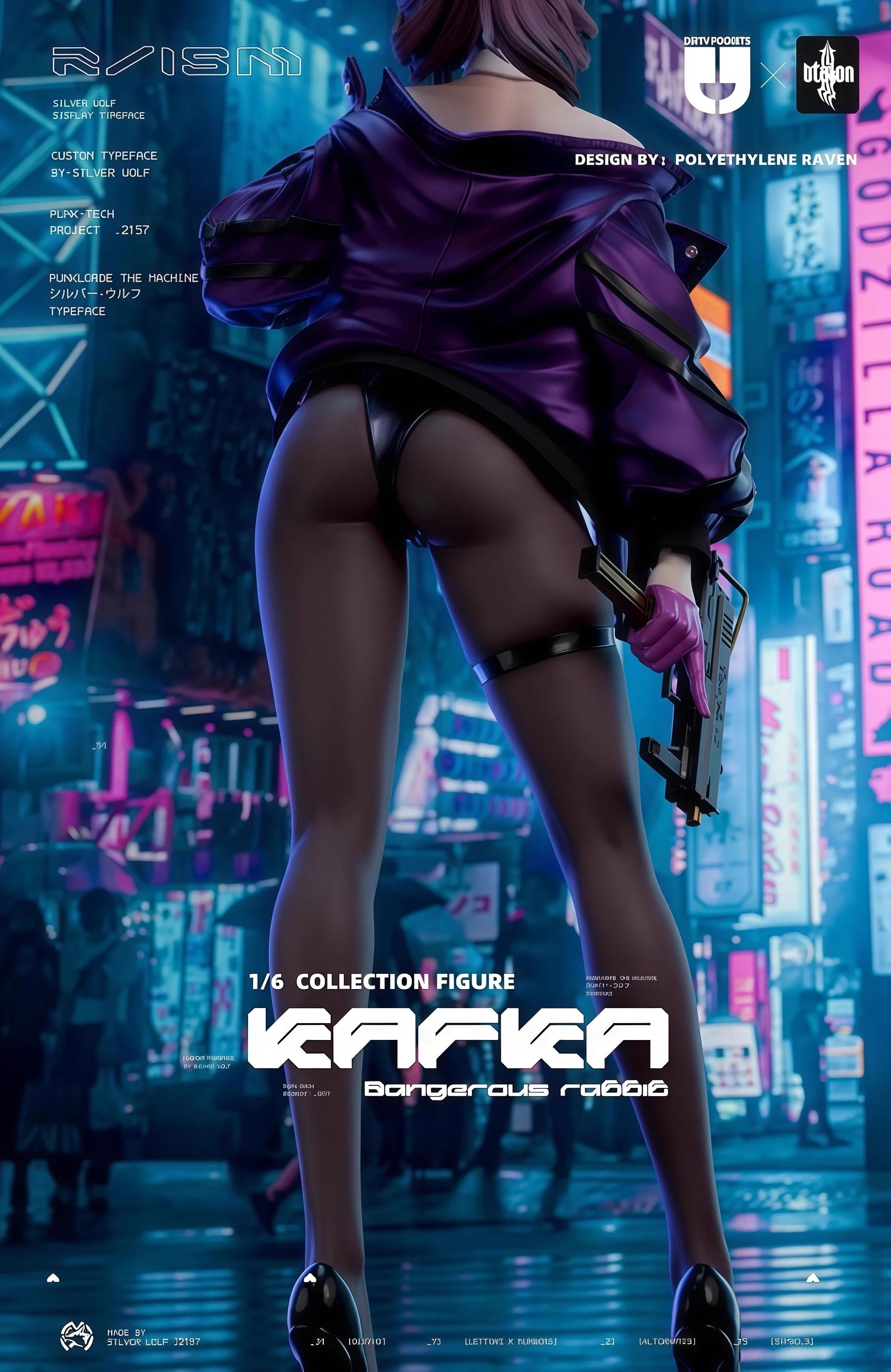 31 cm Honkai: Star Rail Figur Kafka Anime Bunny Girl PVC Actionfigur Spielzeug Dtalon Dirty Game Statue Erwachsenensammlung Modellpuppe