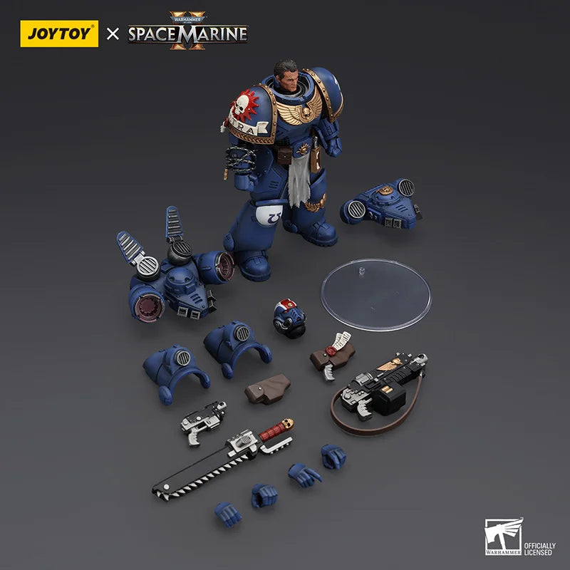 JOYTOY Warhammer 40K Ultramarines Lieutenant Titus 1:18 Action Figure with Articulated Joints Boys Hobby Collection Gifts