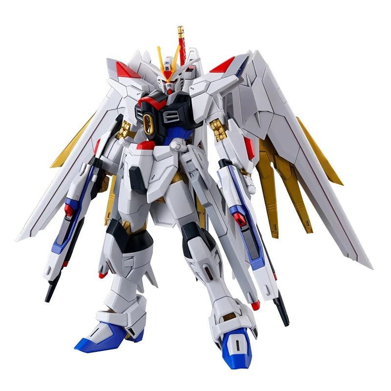 Bandai HG 1/144 Mighty Strike Freedom Gundam Anime Action Figures Collection SEED Freedom Movie Metal Gloss Coating Model Kit