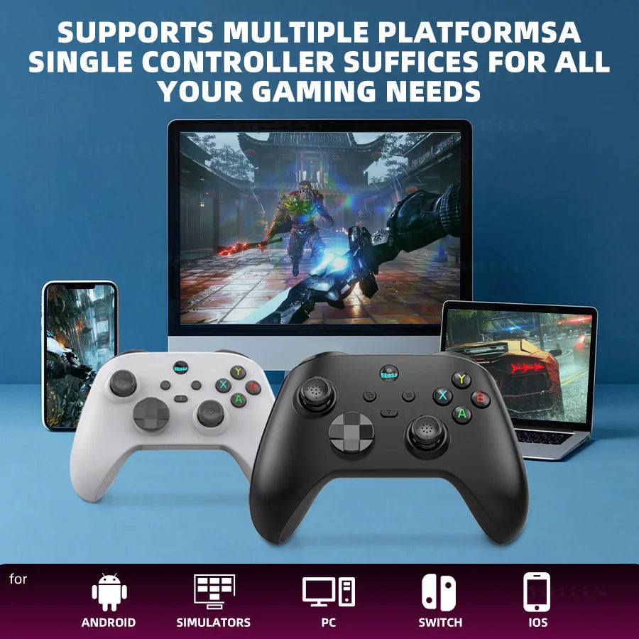G6 Bluetooth-Compatible Game Controller For IOS/Android Gamepad For PC Hall rocker Six-axis Dual Vibration Joystick For Switch