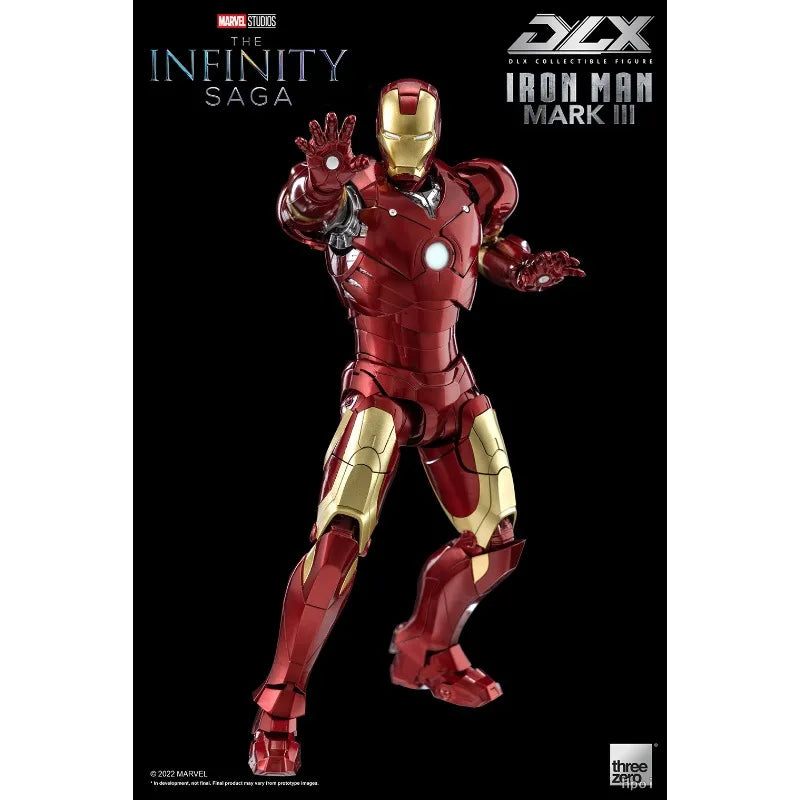 Original Threezero MARVEL DLX Marvel Studios: The Infinity Saga Iron Man Mark 3 Anime Figure Model Toys Collection