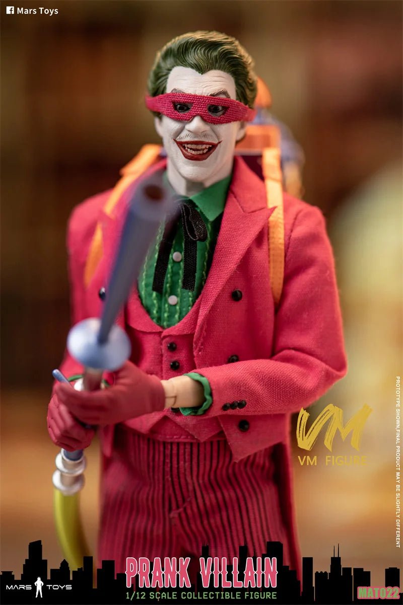 Mars Toys MAT022 1/12 Scale Prank Villain Action Figure 6'' Male Soldier Figurine Model Full Set Collectible Toys Doll
