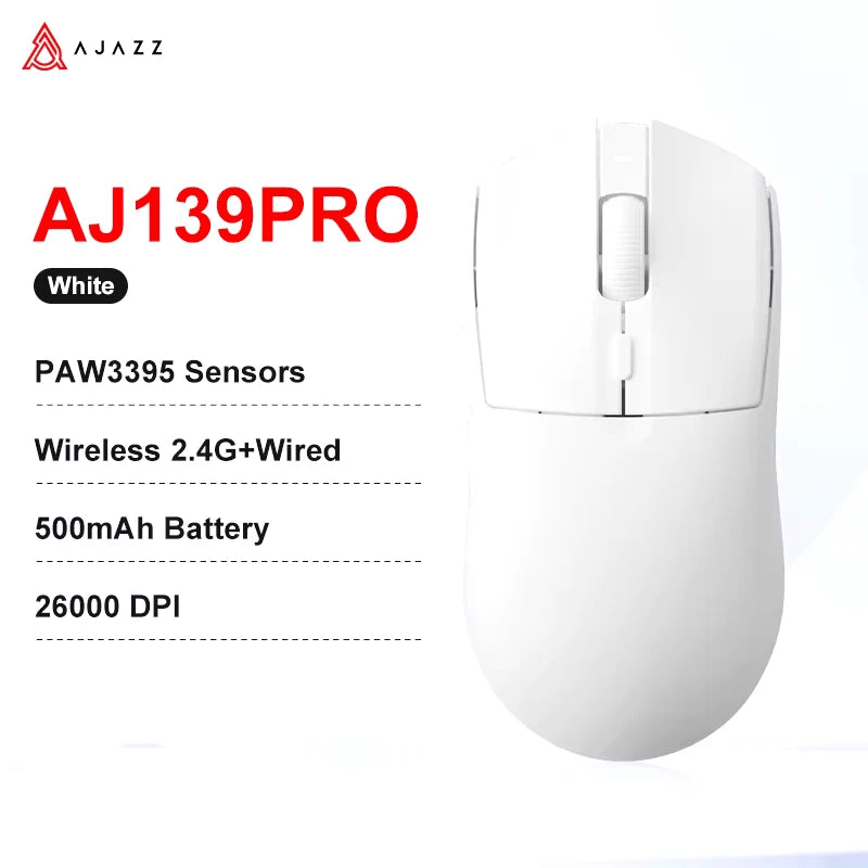 AJAZZ AJ139 V2 MC/AJ139PRO/AJ199 MC 2,4 GHz Wireless Gaming Maus PAW3311/PAW3395 Sensor 12000DPI/26000DPI Für PC Laptop Gamer