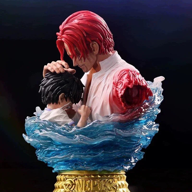 One Piece Figuren GK Rote Haare Shanks Luffy Actionfiguren Büste Modell Anime Dracule Mihawk Figur PVC Dekor Ornament Spielzeug