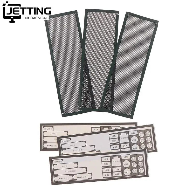3Pcs 17*5cm PVC Dust Filter Universal DIY Shield Back Plate For Computer Chassis I/O