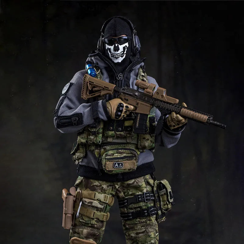 In Stock FLAGSET 73033 1/6 Ghost Team Mask Design Man Soldier Model Moder Battlefield 2007 Movie Role Original 12" Action Figure