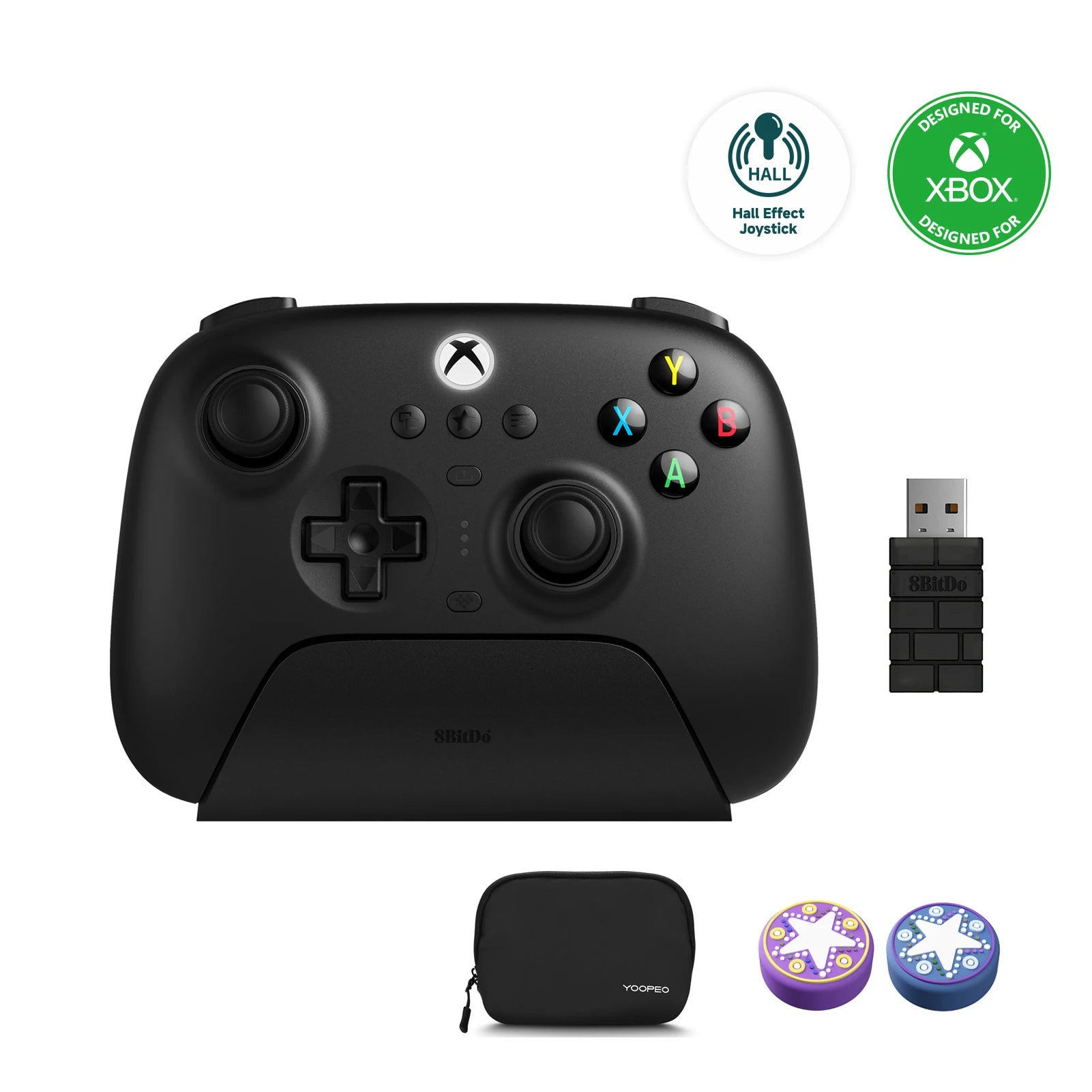 8BitDo Ultimate 3-mode Controller Gamepad with Hall Effect Joysticks for Xbox Series X S, Xbox One, PC Windows 10 11 and Android