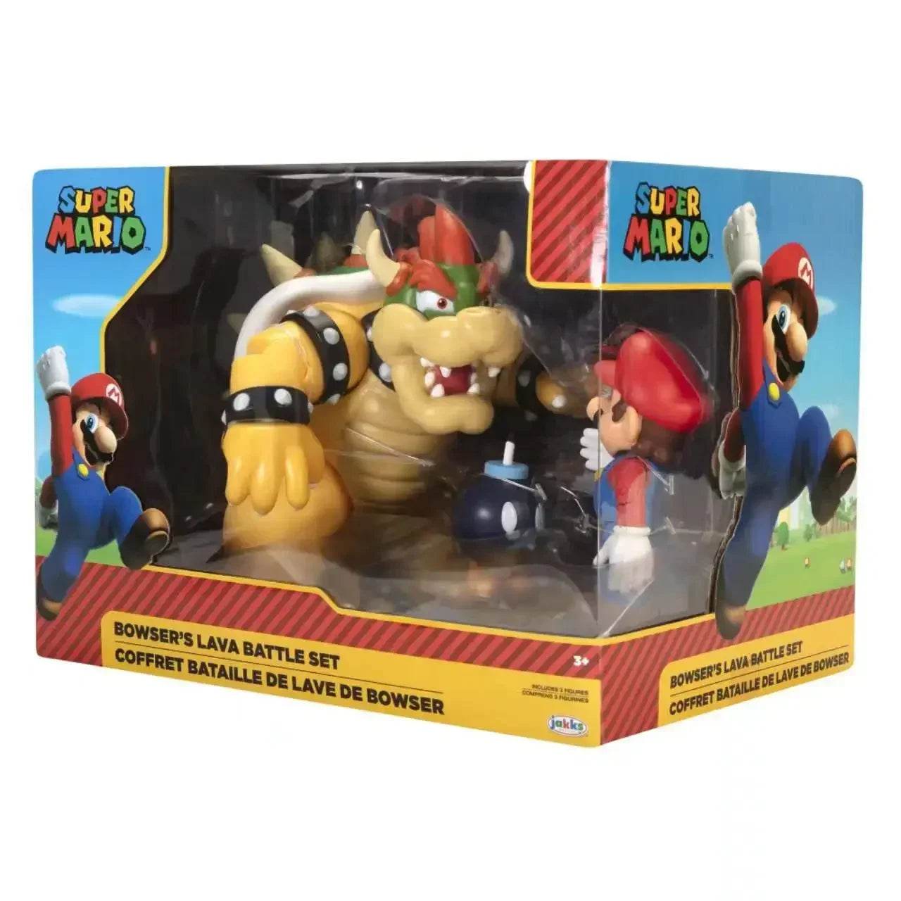 Jakks Original Super Mario Flash Game Anime Figure Model Lava Battle Bowser Bomber Suit Figure Model Collection Toy Gift