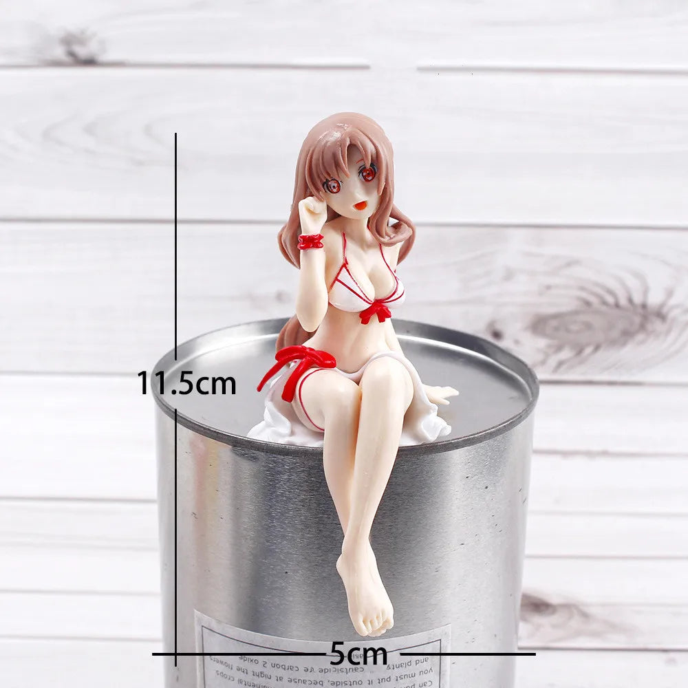 3 Style Sexy Bikini Girl Yuuki Asuna Action Figure Anime Collection Peripherals Doll Cute Model Toys Car Ornaments