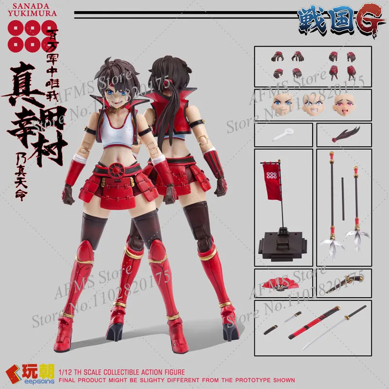 KEEPGOING 1/12 Scale Collectible Figure Sanada Yukimura Japanese Warring States Heroes 6Inch Women Soldier Anime Action Figure