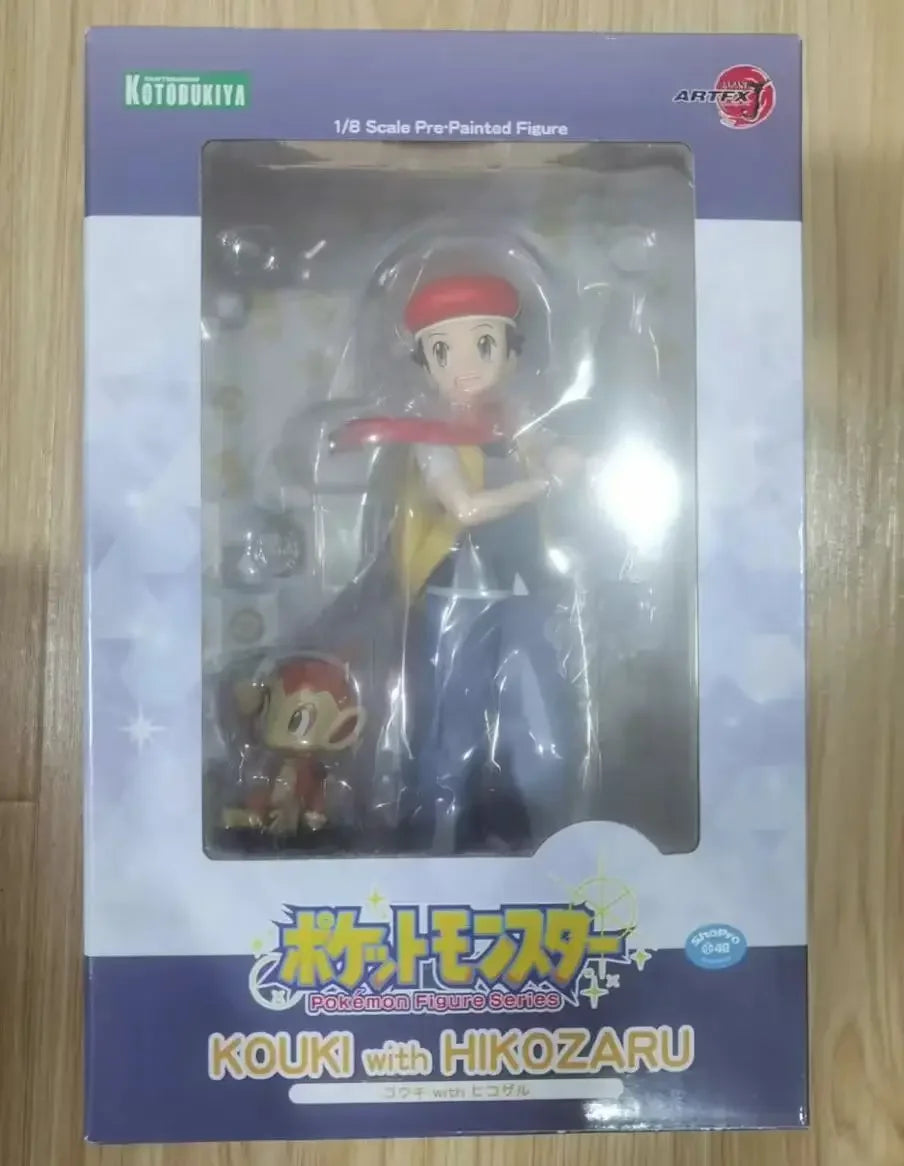 In Stock Original  1/8 ARTFX J Pokemon Series Red with Charmander  Anime Action Collection Figures Model Toys