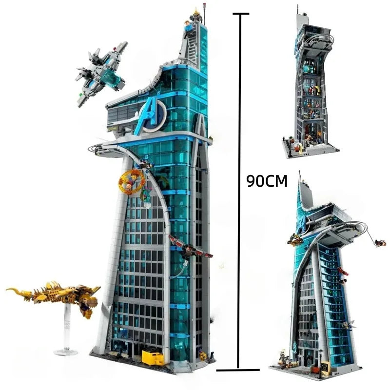 2026 New 5201pcs Avengers Tower With Figures Architecture Street View For Model Assemble Bricks Toy Kids Gift