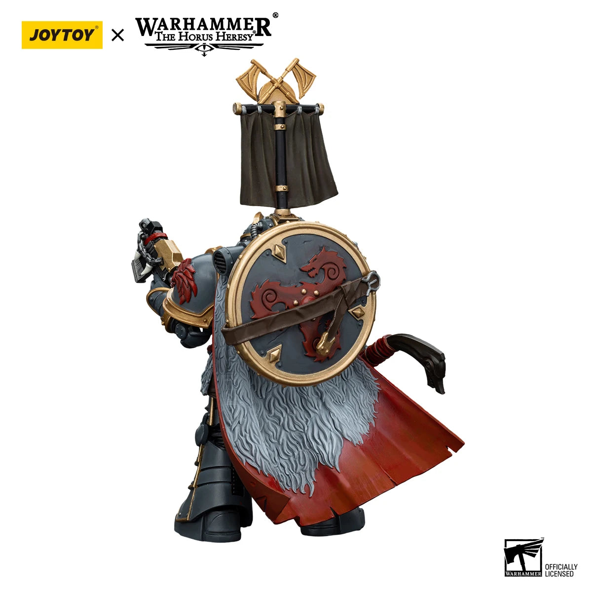 [IN STOCK] JOYTOY Warhammer 30K 1/18 Action Figure Space Wolves Legion Praetor with Power Axe and Combat Shield Model