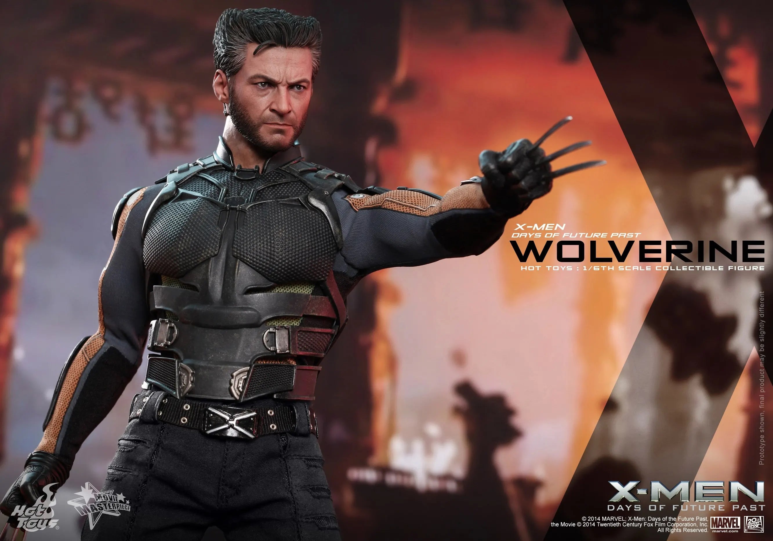 Hot Toys Movie Masterpiece 1/6 Scale Marvel Wolverine X-Men Days of Future Past Collectible Action Figure MMS264