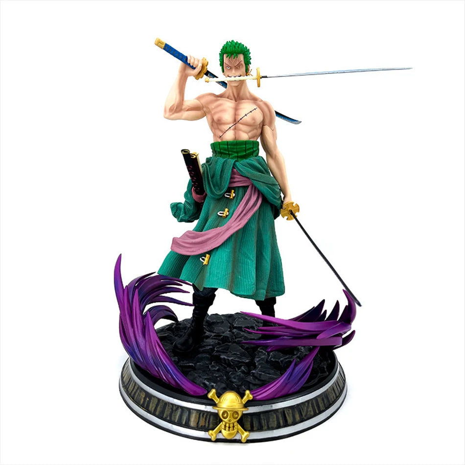 Hot 20cm Anime Figure GK Roronoa Zoro Three-blade Sa-maximum Manga Anime Statue Action Figure Collection Model Kid Toy