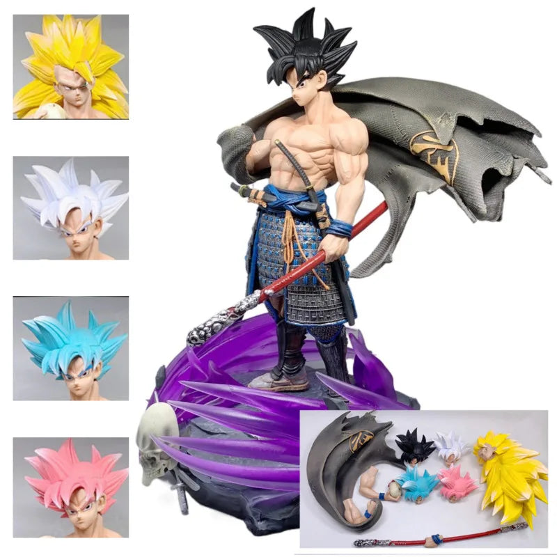 YUNQI CREATE Studio PVC GK Dragon Ball Z Son Goku Ultra Instinct Statue 50cm DBZ Anime Model Action Figure Collection Toy Figma