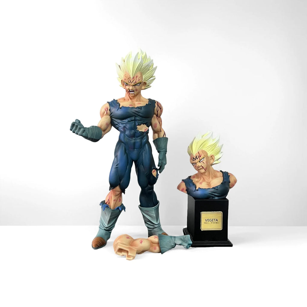 New In stock: Vf Statue, Dragon Ball Z Vegeta Figure, Replaceable Head Sculpture, Majin Vegeta Articulated Figure, 28cm inches
