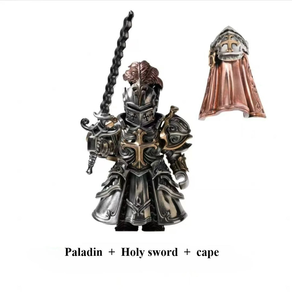Paladin Crusaders Magnetic Detachable Metal Desktop Figurine Small Gifts Souvenirs Collectible Crusader Knight for Office Decor