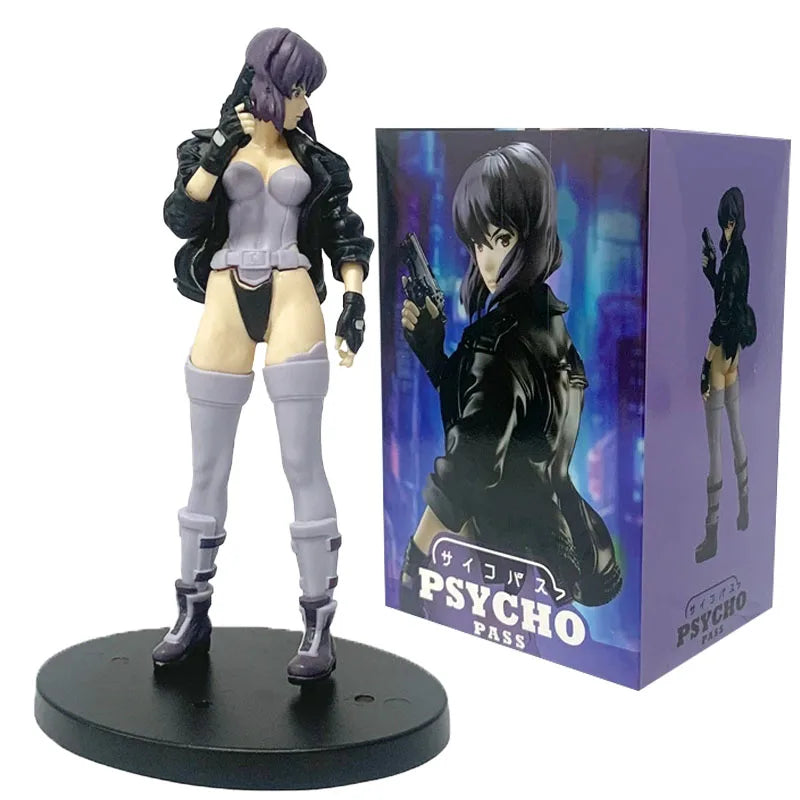 In stock 18cm Anime S.A.C  Action Figure Motoko Kusanagi Figure Model Ornament Room PVC Collectible Model Doll Toys Boys Gifts