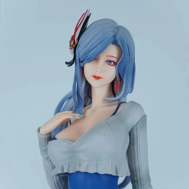 Black Diamond Shenhe Big Scale Anime Figure 48CM Tall PVC Painted Statue Desktop Decor Collectible Model For Genshin Impact Fans