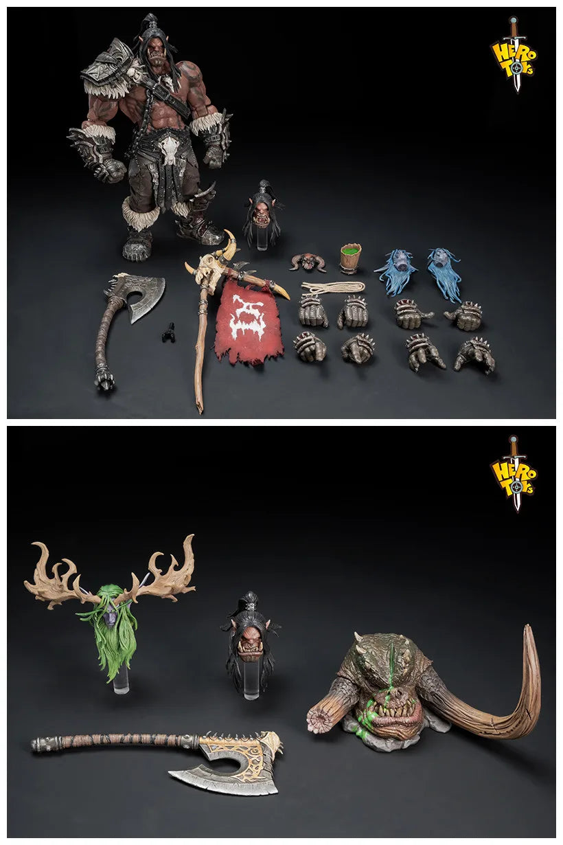 Hero Toys Hellscream Tribal War Song Great Chief Chieftain Orc Warrior 1/10 Action Figure Model Doll Toys In Stock