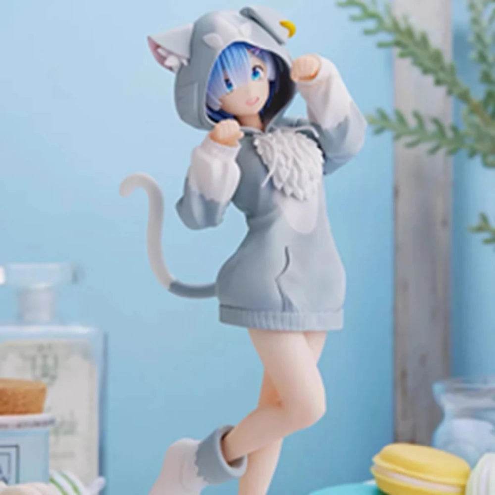 22CM Anime Re:Zero kara Hajimeru Isekai Seikatsu Rem Figure Model Ram Puck Starting Dresses PVC Emilia Collection Gift Toy