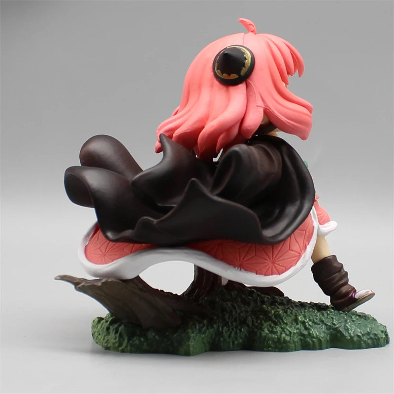12cm Spy×Family Anya Forger Cos Kamado Nezuko Anime Action Figure Model Statue Collection Desktop Decoration Ornament Toys Gifts