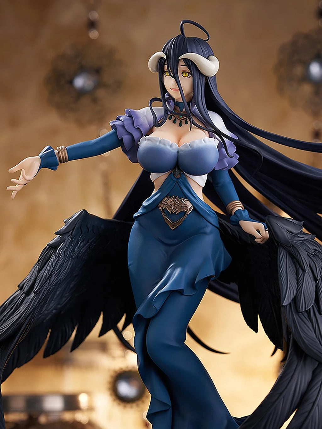 Original Genuine Good Smile Company Prepainted Pop Up Parade Overlord Albedo Jet Black Dress Ver. SP H=245mm Anime Figure Gift