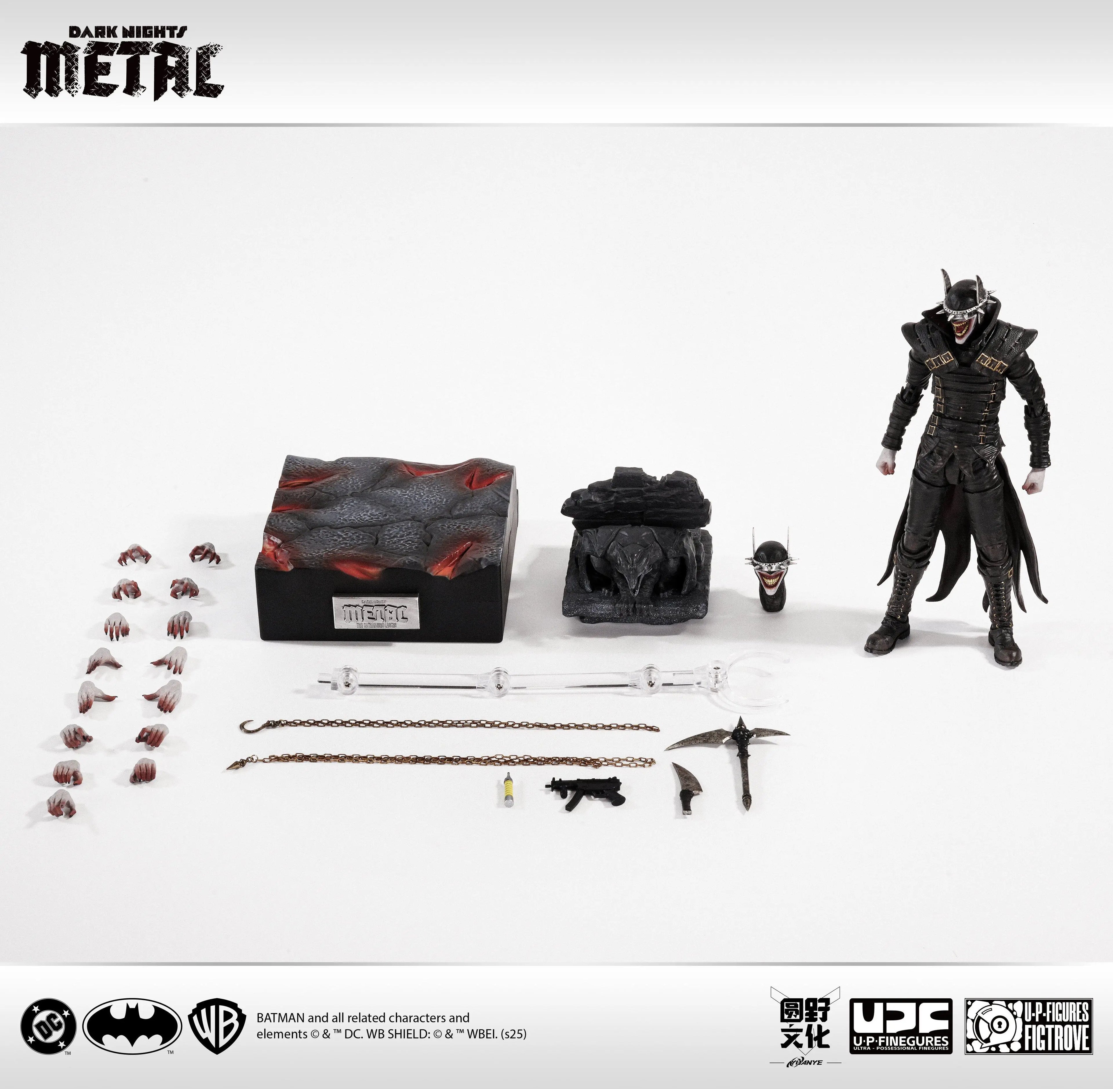 In Stock Genuine LPZZ UPFinegures Dark Nights Metal The Batman Who Laughs Laughing Bat Action Figure Collection Gifts
