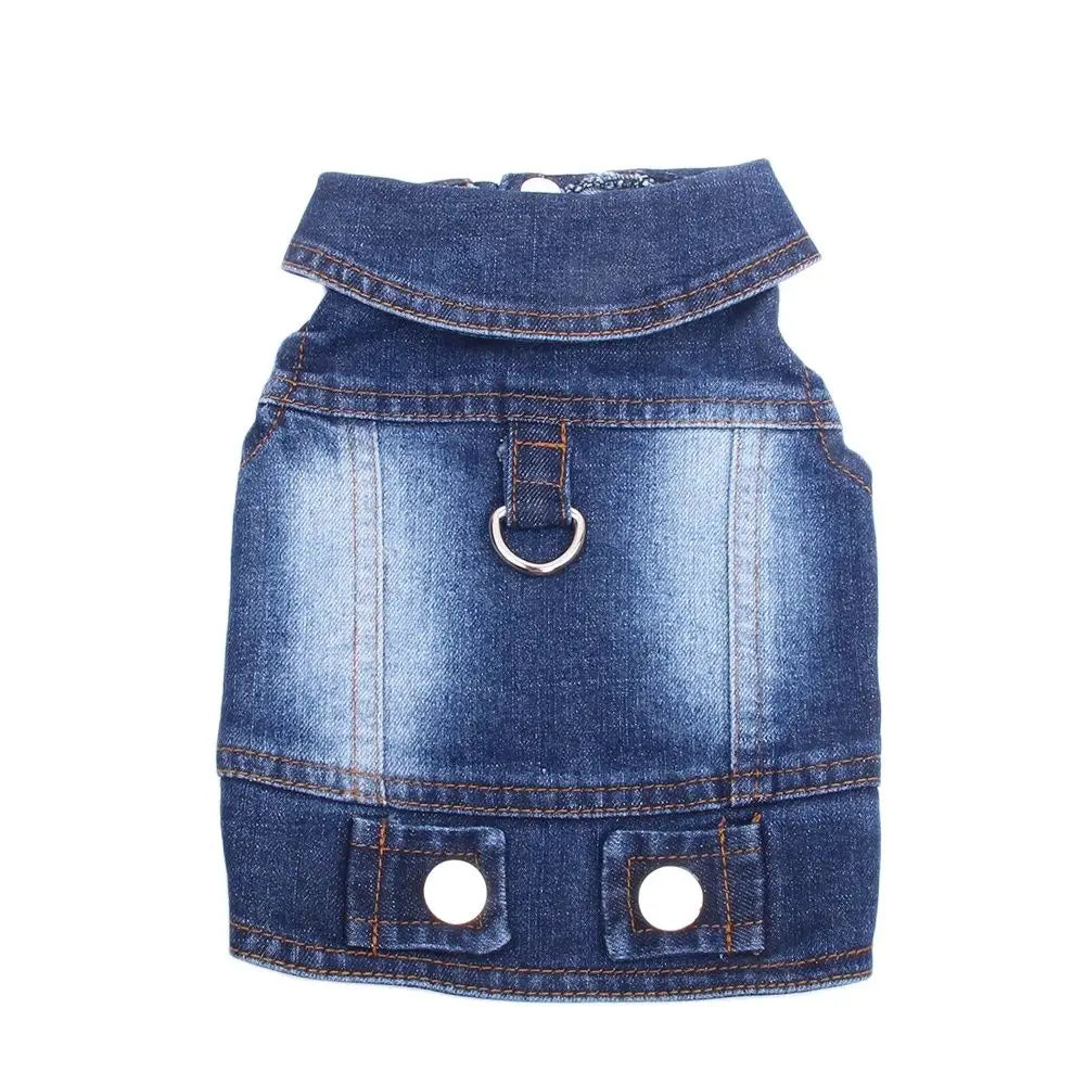 Hunde und Katzen Jeans Mantel Jacke Silber Schnalle Denim Weste Katze Welpen Frühling/Herbst Kleidung Bekleidung