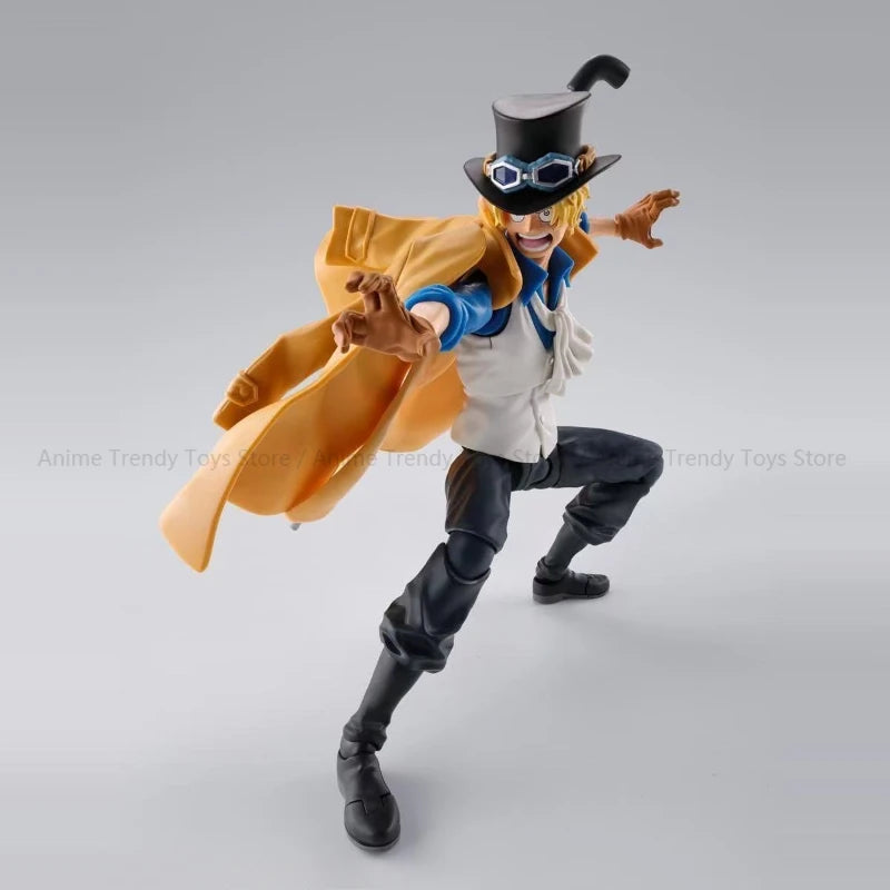 In Stock Original Bandai S.H.Figuarts SHF One Piece Sabo Revolutionary Army Chief of Staff Anime Action Figure Toy Gift Model