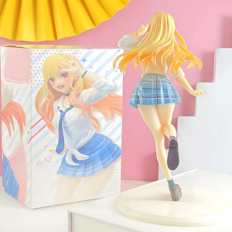 The hot Anime Figure 18cm  MARIN KITAKAWAMy Dress Up Darling  Uniform Toys  PVC Model Collector Birthday Gift