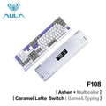 AULA F108 Pro Bluetooth 2.4G kabelgebundene mechanische Tastatur mit drei Modi-Verbindung, Hot-Swap-fähige Dichtungsstruktur mit allen Tasten, RGB-Licht