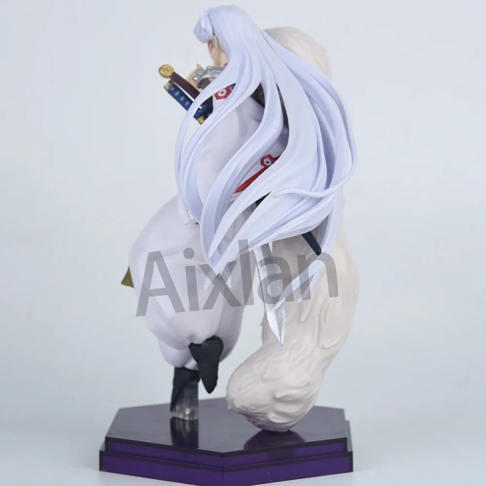 Aixlan 20 cm Inuyasha Anime Figur Sesshoumaru PVC Actionfigur Higurashi Kagome Figur Sammlermodell Spielzeug Kindergeschenk