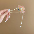 Vintage Rose Pearl Hairsticks for Women New Chinese Style Hairpin Fashion Hairpin Hair Clasp Charms Flower Hair Accessories